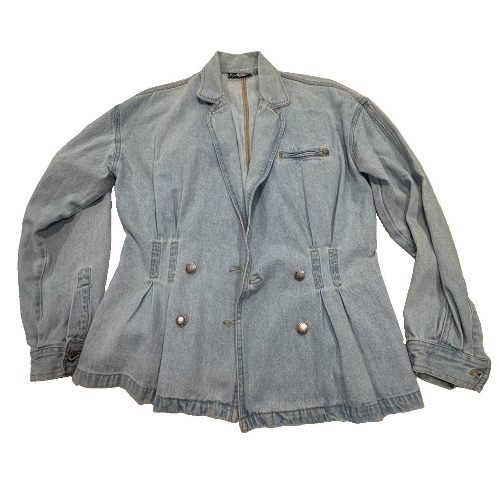 Vintage Together Denim Fitted Jacket 80s Cool Sz Small